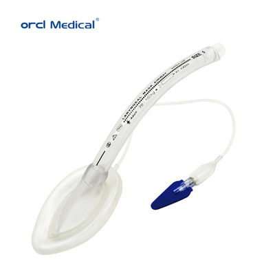 หน้ากากทางเดินหายใจชนิด Laryngeal Mask แบบเสริมซิลิโคน PVC สำหรับการดมยาสลบทางการแพทย์แบบใช้แล้วทิ้งสำหรับผ่าตัดในโรงพยาบาล