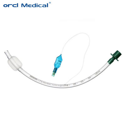 ท่อ Endotracheal ที่กระชับกระจายใสที่มีสายเหล็กไร้สแตนเลสทรงกลม เพื่อการระบุตัวอย่างง่าย