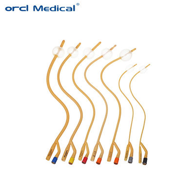 ชาย หญิง Latex Foley Catheter / ถัง Foley แบบไร้สติ OEM มีให้เลือก