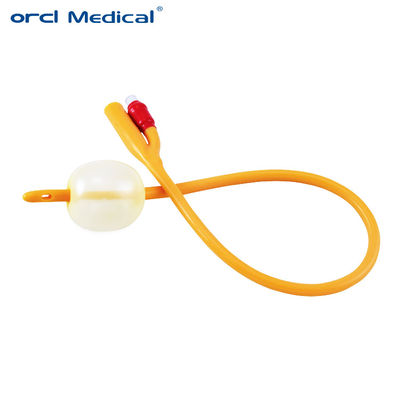 ORCL ซิลิโคนเคลือบ Latex Foley Catheter 10cc บอลลูน