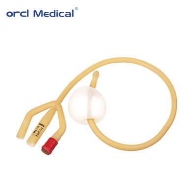 โรงงานขายยอดขายแพทย์ใช้ครั้งเดียว ท้องน้ําสีเหลือง Fr6-30 Latex Foley Catheter With 2 Way 3 Way